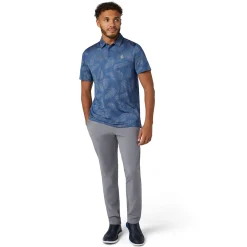 Original Penguin OP All Over YD Botanical Jacquard Polo True-Navy Discount