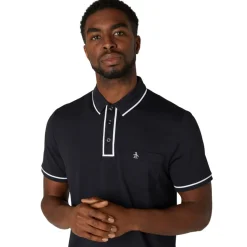 Original Penguin OPG The Technical Earl Polo Svart Caviar Sale