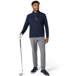 Original Penguin OP Lightweight 1/4 Zip Pullover Black-Iris Outlet