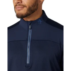 Original Penguin OP Lightweight 1/4 Zip Pullover Black-Iris Outlet