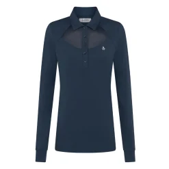 Original Penguin OP Ls Polo With Mesh Yo Black-Iris Sale