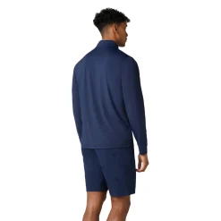 Original Penguin OP L/S 1/4 Zip Technica Blå Black-Iris New