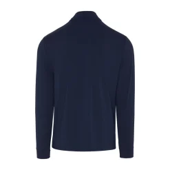 Original Penguin OP L/S 1/4 Zip Technica Blå Black-Iris New