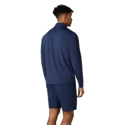 Original Penguin OP L/S 1/4 Zip Technica Blå Black-Iris New
