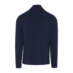 Original Penguin OP L/S 1/4 Zip Technica Blå Black-Iris New