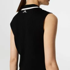 J.Lindeberg Ramona Knitted Polo Shirt Svart Black Hot