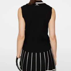 J.Lindeberg Ramona Knitted Polo Shirt Svart Black Hot