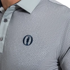FootJoy Rock Print Lisle Shirt Grå Grey Outlet