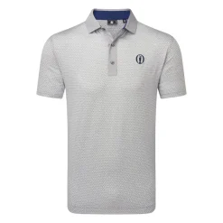 FootJoy Rock Print Lisle Shirt Grå Grey Outlet