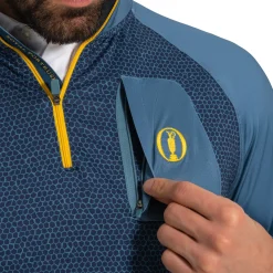 FootJoy Rock Print Midlayer Blue-Tonal Online