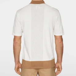 J.Lindeberg Rue Knitted Polo Shirt Vit White Discount