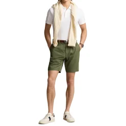 Ralph Lauren Short Sleeve Polo Performance Stretch Mesh Ceramic White Discount