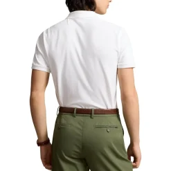 Ralph Lauren Short Sleeve Polo Performance Stretch Mesh Ceramic White Discount