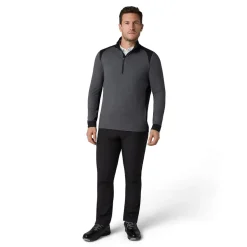 Callaway Soft Touched Blocked 1/4 Zip Black-Heather
