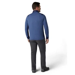 Callaway Soft Touched Blocked 1/4 Zip Peacoat-Heather Discount