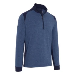 Callaway Soft Touched Blocked 1/4 Zip Peacoat-Heather Discount