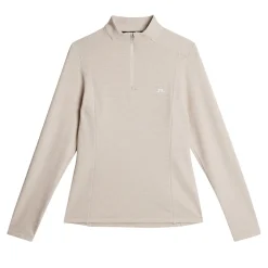J.Lindeberg Steffi Quarter Zip Mid Layer Beige-Melange New