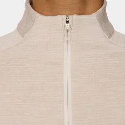 J.Lindeberg Steffi Quarter Zip Mid Layer Beige-Melange New