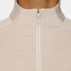 J.Lindeberg Steffi Quarter Zip Mid Layer Beige-Melange New