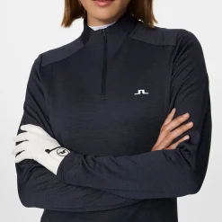 J.Lindeberg Steffi Quarter Zip Mid Layer Navy-Melange Sale