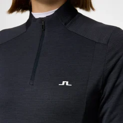 J.Lindeberg Steffi Quarter Zip Mid Layer Navy-Melange Sale