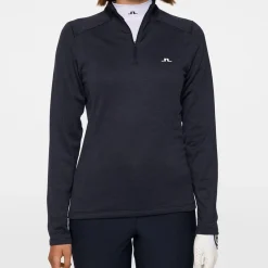 J.Lindeberg Steffi Quarter Zip Mid Layer Navy-Melange Sale