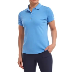 FootJoy Stretch Pique Solid Light-Blue Hot