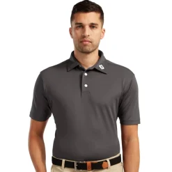 FootJoy Stretch Pique Solid Grå Charcoal Clearance