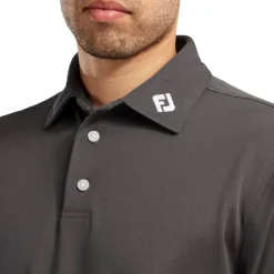 FootJoy Stretch Pique Solid Grå Charcoal Clearance