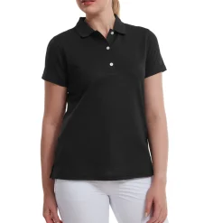 FootJoy Stretch Pique Solid Svart New