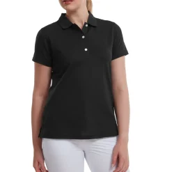 FootJoy Stretch Pique Solid Svart New