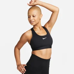 Nike Swoosh Medium Support W Svart Black-White Clearance