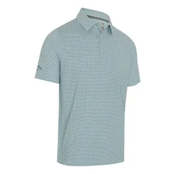 Callaway Textured Chev Printed Polo Aquifer