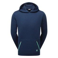 FootJoy Textured Knit Hoodie Blå Navy
