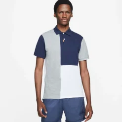 Nike The Polo Color-Block Sli Obsidian-Dk Grey Heather-Particle G Online
