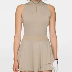 J.Lindeberg Tiana Sleeveless Top Vintage-Khaki Clearance