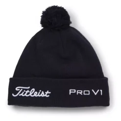 Titleist Tour Pom Pom Hat Svart Black-White New