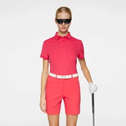 J.Lindeberg Tour Tech Polo Röd Azalea Outlet