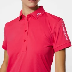 J.Lindeberg Tour Tech Polo Röd Azalea Outlet
