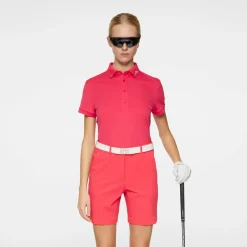 J.Lindeberg Tour Tech Polo Röd Azalea Outlet