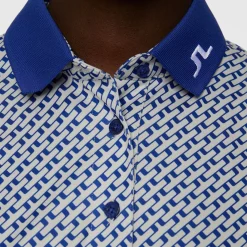 J.Lindeberg Tour Tech Print Polo Tour-Geo-Moonbeam-S Online
