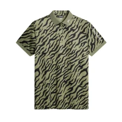 J.Lindeberg Tour Tech Print Polo Tour-Tiger-Olive-M New
