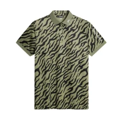 J.Lindeberg Tour Tech Print Polo Tour-Tiger-Olive-M New