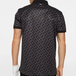 J.Lindeberg Tour Tech Print Polo Tour-Geo-Tonal-Black-M