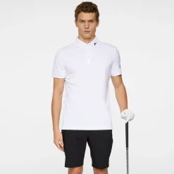 J.Lindeberg Tour Tech Slim Fit Polo Vit White New