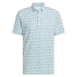 Adidas Ultimateimate365 Micro Argyle Polo Shirt White-Purtea Best