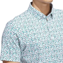 Adidas Ultimateimate365 Micro Argyle Polo Shirt White-Purtea Best