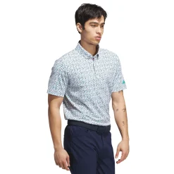 Adidas Ultimateimate365 Micro Argyle Polo Shirt White-Purtea Best