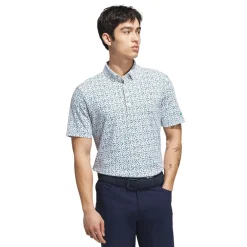 Adidas Ultimateimate365 Micro Argyle Polo Shirt White-Purtea Best