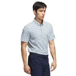 Adidas Ultimateimate365 Micro Argyle Polo Shirt White-Purtea Best